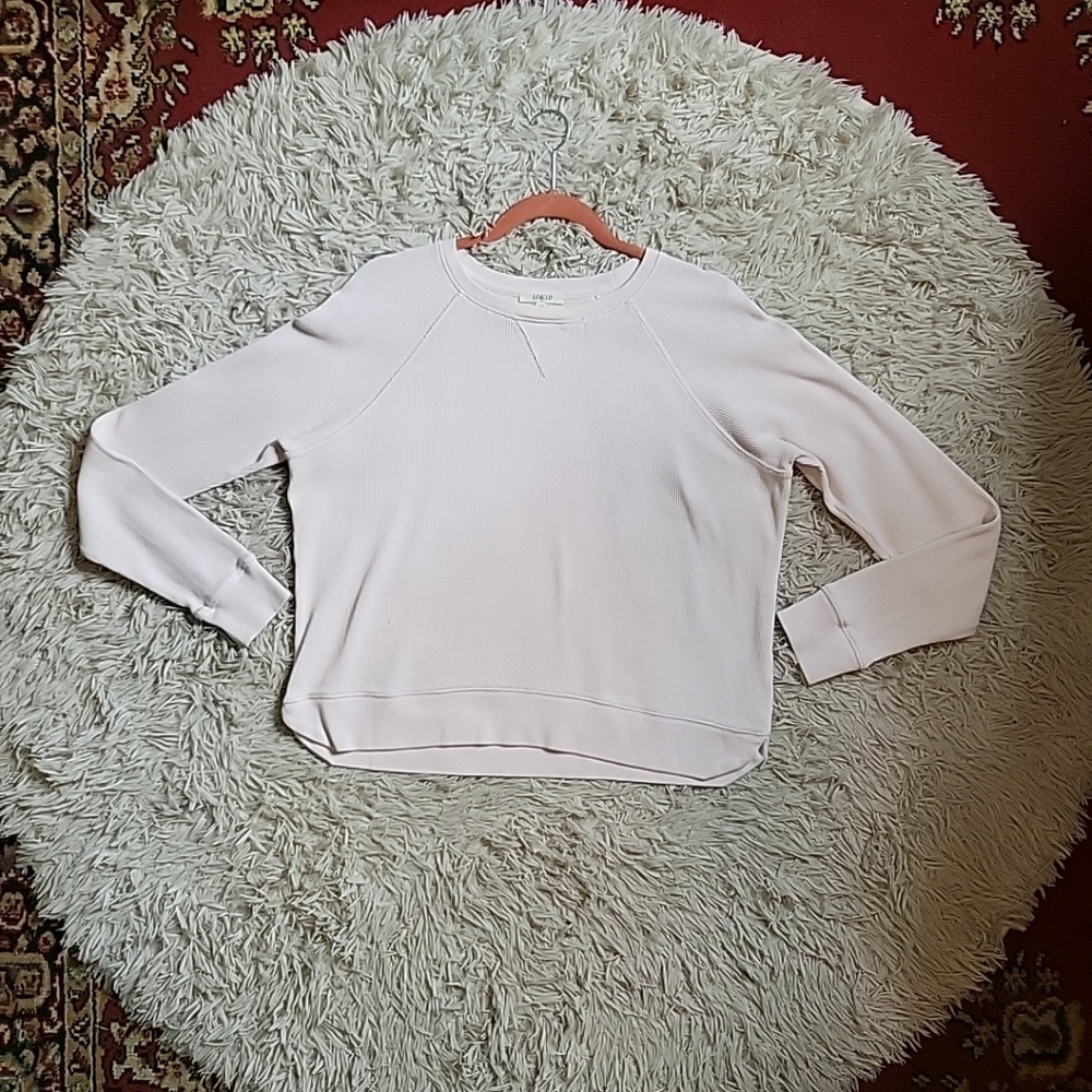 Leallo Thermal Oversized Boxy Top Shirt Sweater - XS Extra Small. MSRP $125 ✨️